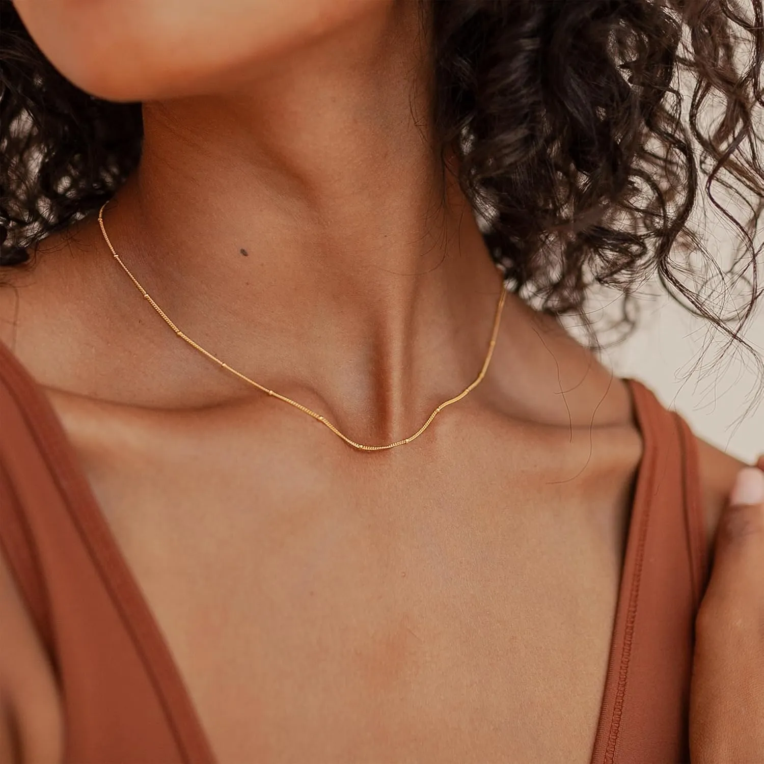 Turandoss Gold Chain Necklace for Women Trendy - Dainty 14K Real Gold Plated Cuban Necklace Snake Necklace Disc Chain Necklace Gold Multi Layered Paperclip Chain Necklace Gold Jewelry Gifts for Women