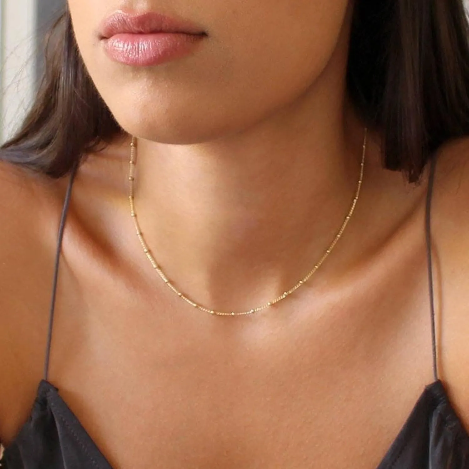 Turandoss Gold Chain Necklace for Women Trendy - Dainty 14K Real Gold Plated Cuban Necklace Snake Necklace Disc Chain Necklace Gold Multi Layered Paperclip Chain Necklace Gold Jewelry Gifts for Women