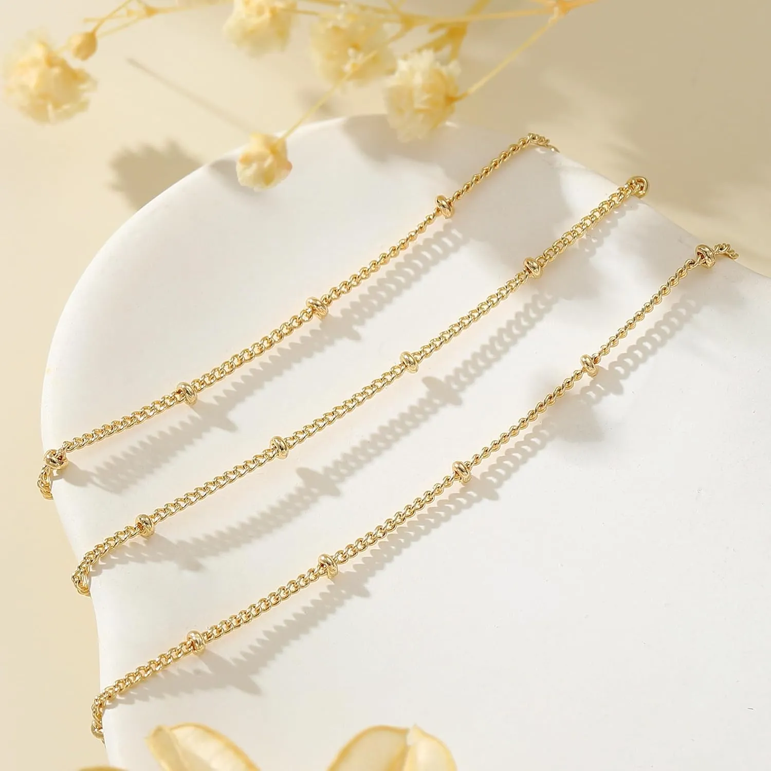 Turandoss Gold Chain Necklace for Women Trendy - Dainty 14K Real Gold Plated Cuban Necklace Snake Necklace Disc Chain Necklace Gold Multi Layered Paperclip Chain Necklace Gold Jewelry Gifts for Women