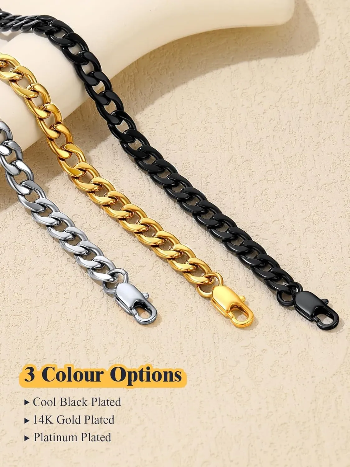 U7 Women Girls Barefoot Jewelry 18K Gold or Rose Gold Stainless Steel Heart/Rope/Figaro/Cuban Chain Anklet Foot Bracelet, 25-30 CM Long