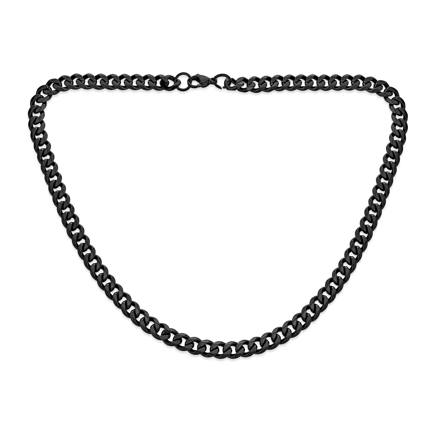 Urban Biker Jewelry Men's Gold Tone Stainless Steel Curb Necklace 18 Inch