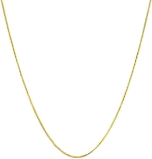 Verona Jewelers 925 Sterling Silver necklace 1MM- 2.5MM Italian Solid Round Snake Chain Necklace-Sterling Silver Gold Chain for Pendants, Magic Flexible Snake Chain, Gold Over Sterling Silver Necklace