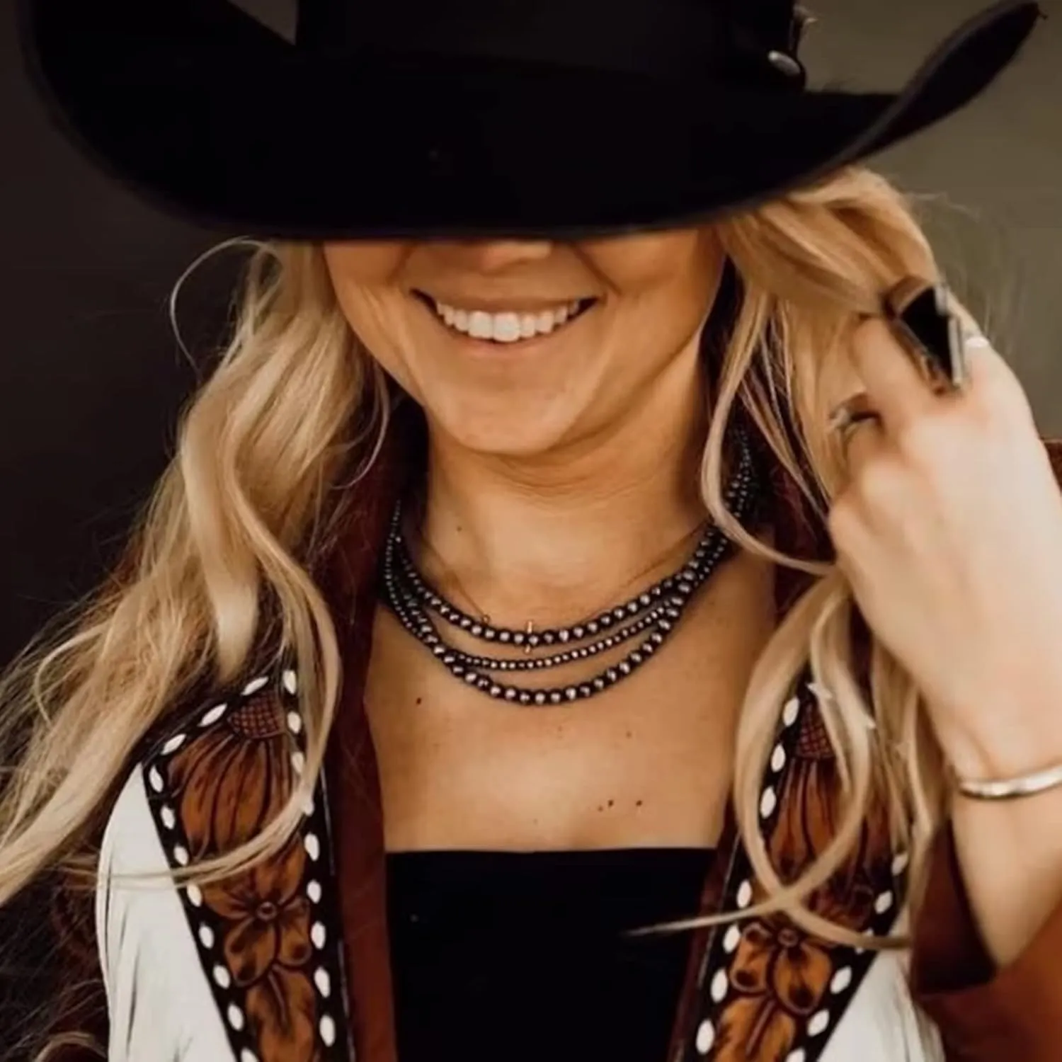 Western Jewelry for Women Navajo Pearl Necklace Western Necklace Boho Navajo Pearl Layered Necklace Western Necklace Western Jewelry Outfits Accessories for Women