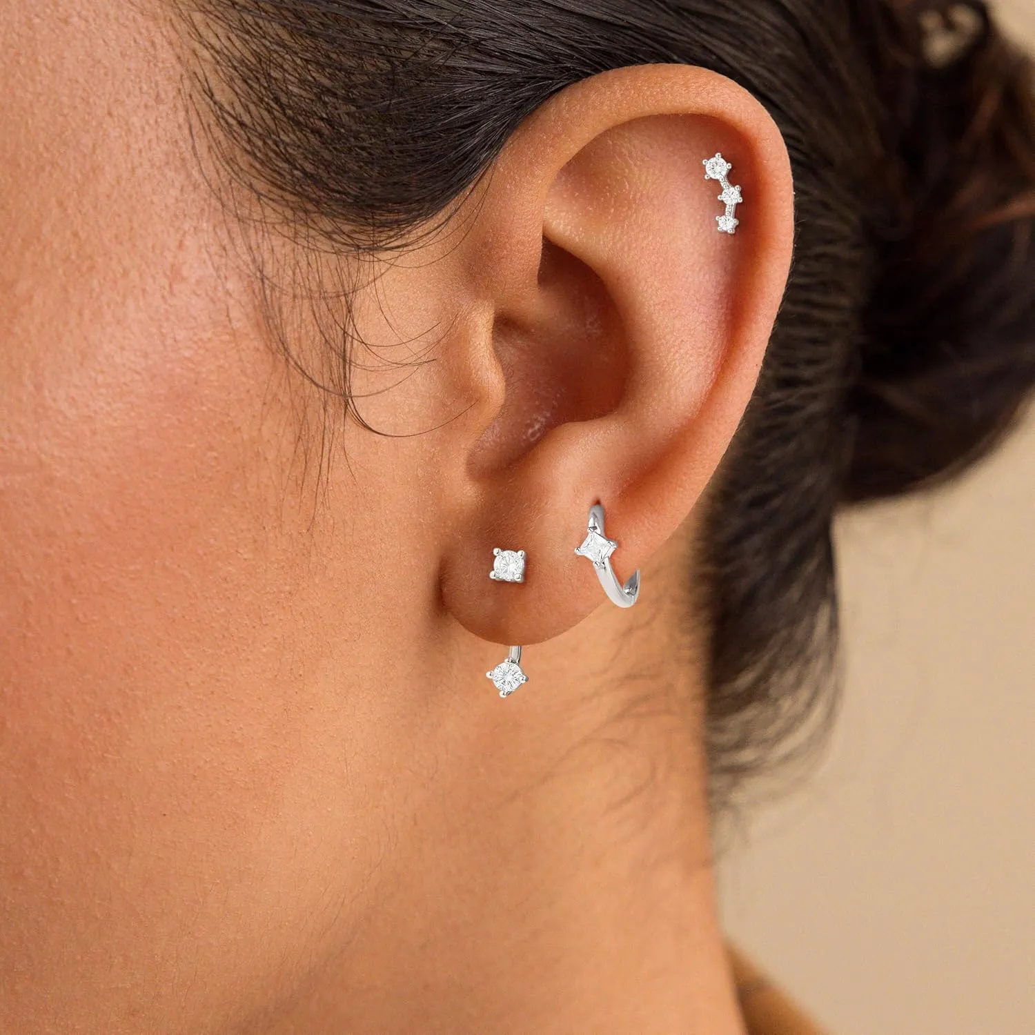 WFYOU Gold Hoop Earrings for Women Trendy 925 Sterling Silver Stud Earrings Set Hypoallergenic 14k Gold Earrings for Women Earring Stacks Dainty Huggie Small Hoop Cartilage Earrings for Women Jewelry