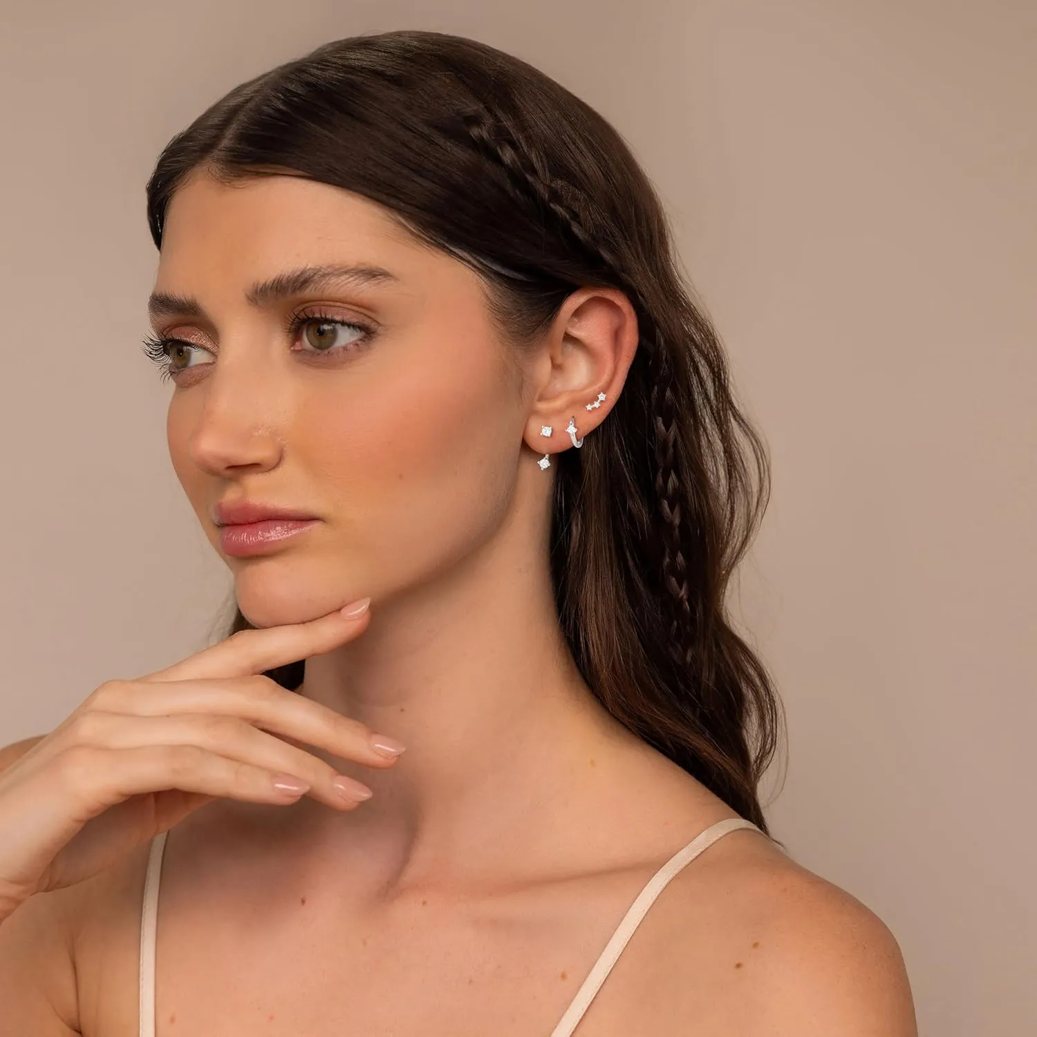 WFYOU Gold Hoop Earrings for Women Trendy 925 Sterling Silver Stud Earrings Set Hypoallergenic 14k Gold Earrings for Women Earring Stacks Dainty Huggie Small Hoop Cartilage Earrings for Women Jewelry