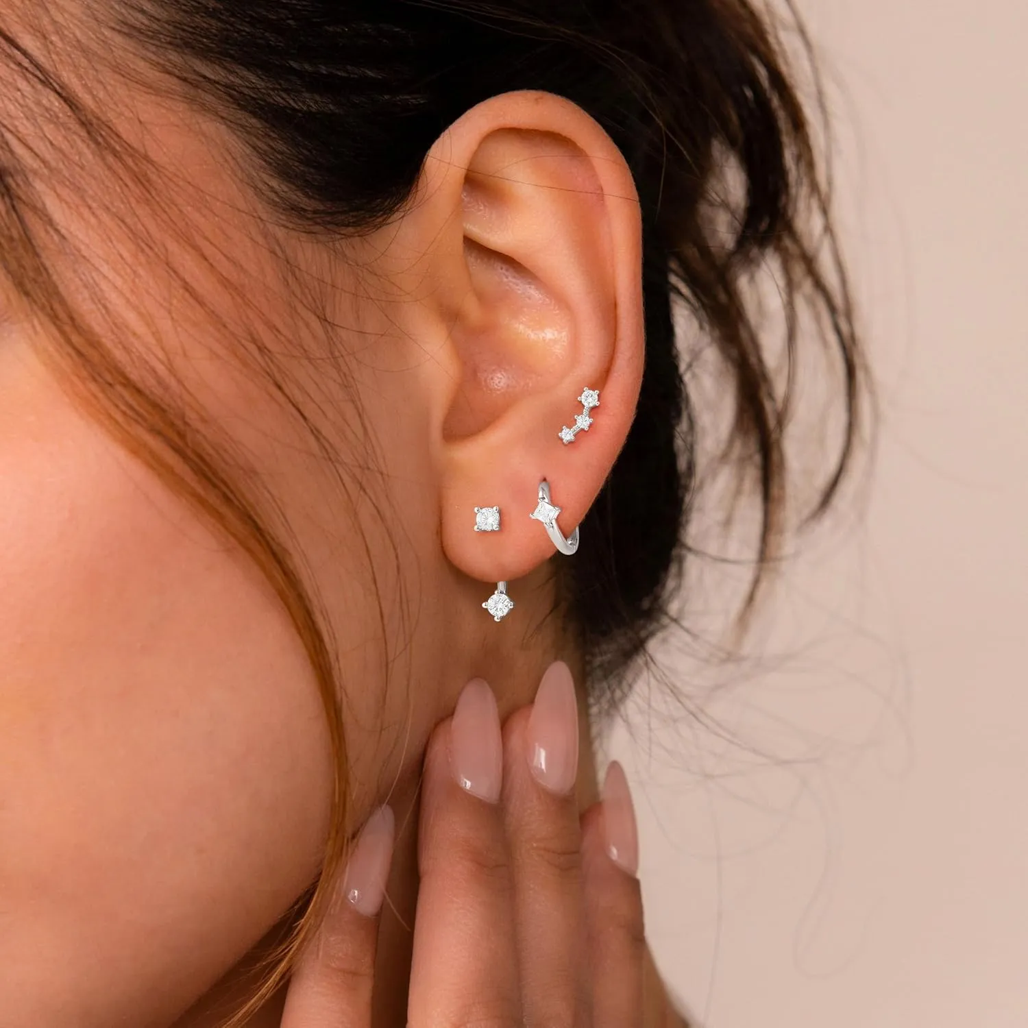 WFYOU Gold Hoop Earrings for Women Trendy 925 Sterling Silver Stud Earrings Set Hypoallergenic 14k Gold Earrings for Women Earring Stacks Dainty Huggie Small Hoop Cartilage Earrings for Women Jewelry