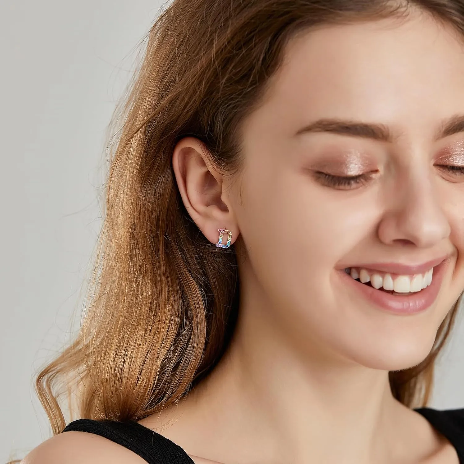 Women Initial Letter Stud Earrings,Alphabet Number Earrings Gifts Jewelry for Women