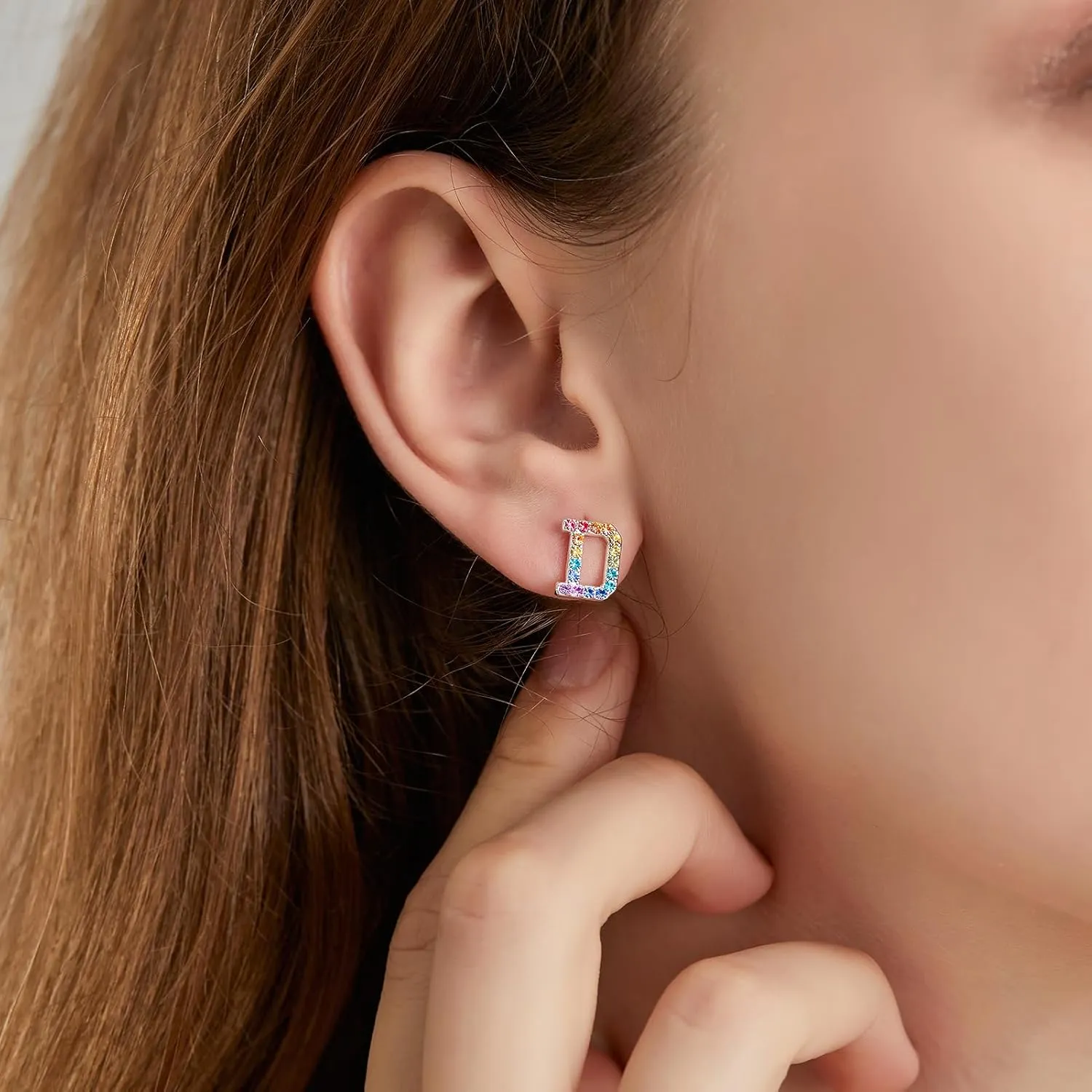 Women Initial Letter Stud Earrings,Alphabet Number Earrings Gifts Jewelry for Women