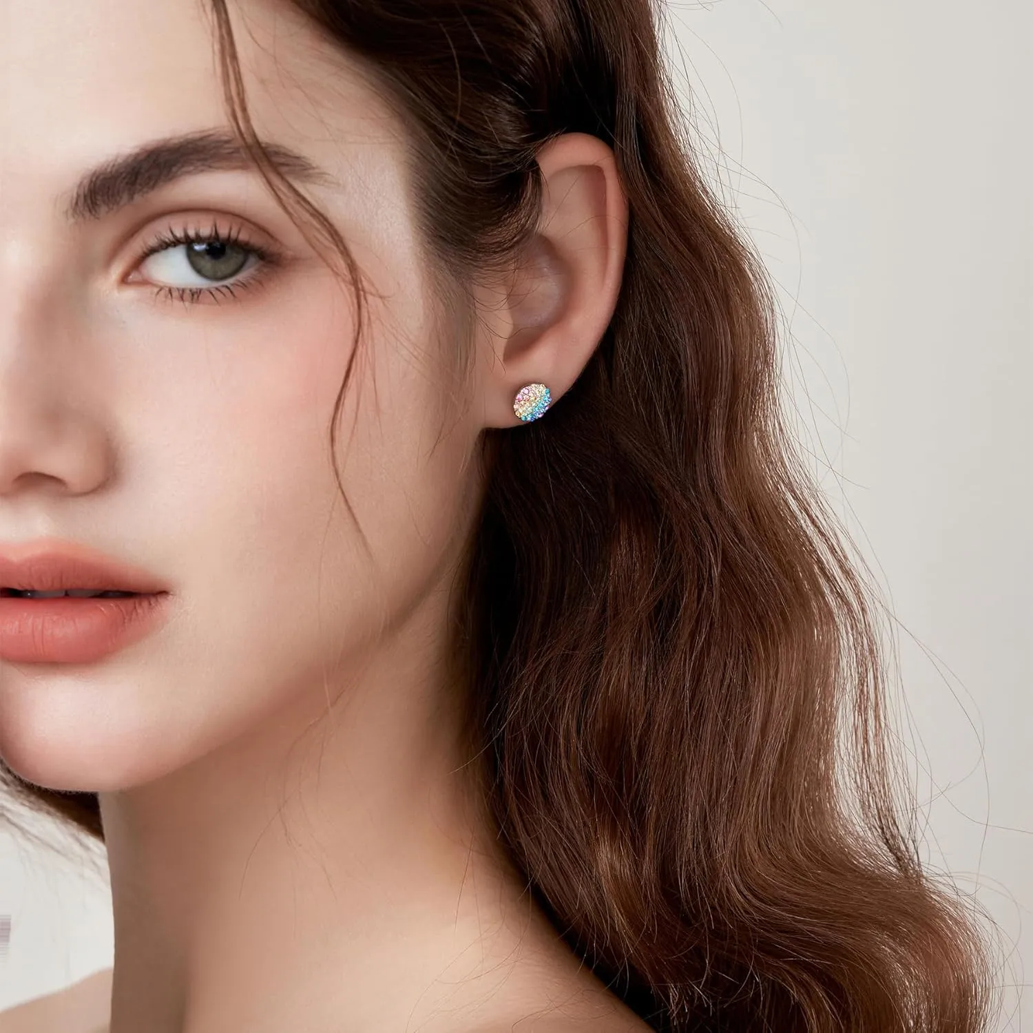 Women Star Heart Teardrop Earrings,Girls Round Circle Triangle Hexagon Stud Earrings Gifts Jewelry