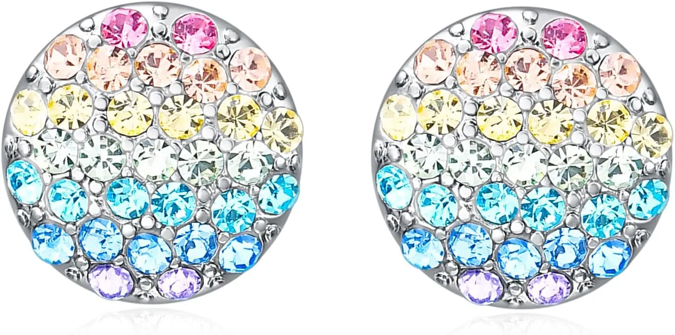 Women Star Heart Teardrop Earrings,Girls Round Circle Triangle Hexagon Stud Earrings Gifts Jewelry