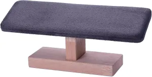 Wooden Watches Display tower Base Watch Necklace Bracelet Organizer Rack Bangle Scrunchie Headband Showcase tower (Dark Grey Suede, Flat single-layer)