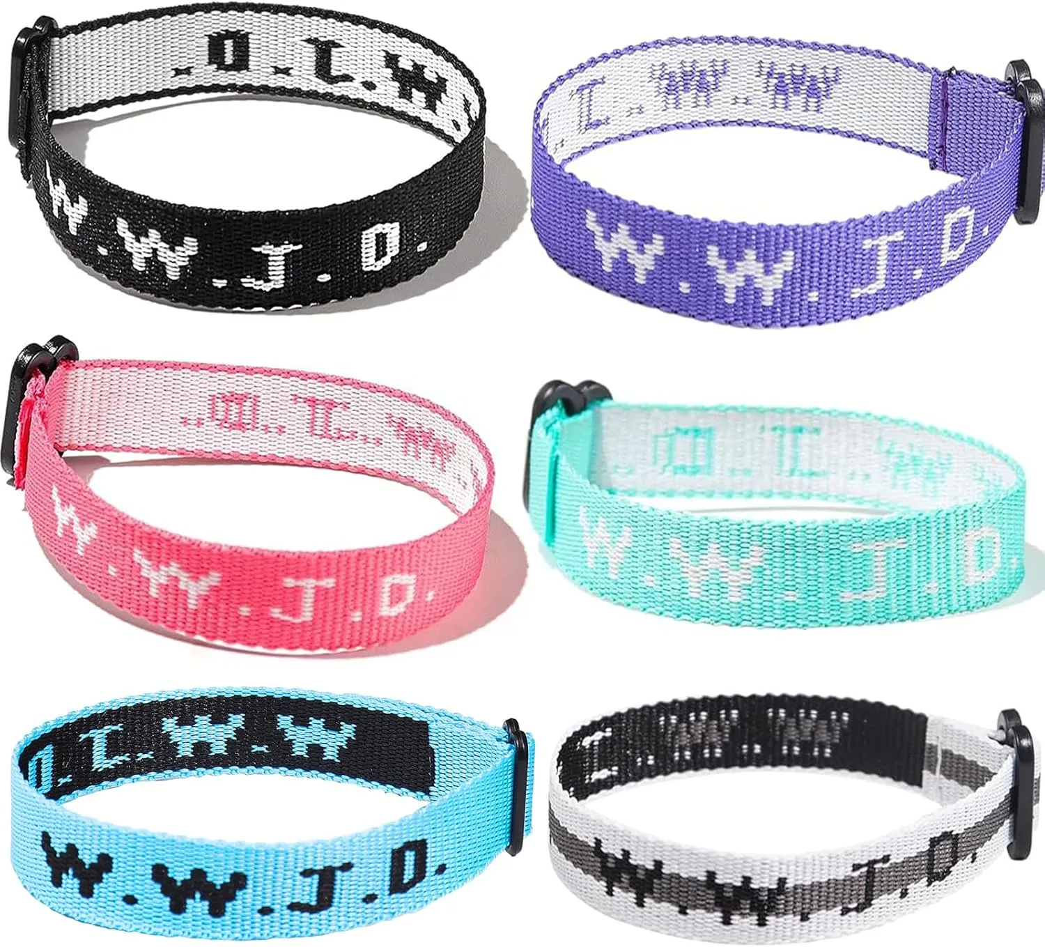 WWJD Letter What Would Jesus Do Protection Bracelets Handmade Braided Inspirational Religious Christian Matching Friendship Couples Bangle Jewelry for Women Men Teens