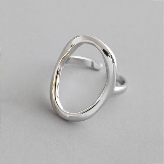 XIYANIKE Wholesale 925 Sterling Silver Party Rings for Women Couples Jewelry Adjustable Fashion Elegant Wedding Accessories Gift