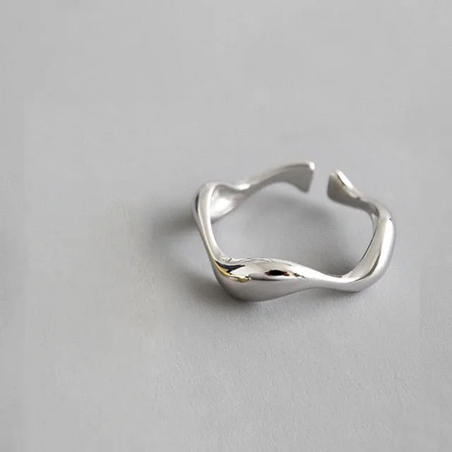 XIYANIKE Wholesale 925 Sterling Silver Party Rings for Women Couples Jewelry Adjustable Fashion Elegant Wedding Accessories Gift