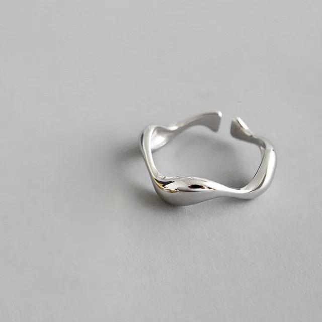 XIYANIKE Wholesale 925 Sterling Silver Party Rings for Women Couples Jewelry Adjustable Fashion Elegant Wedding Accessories Gift