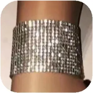 YERTTER 1pcs Wedding Silver Full Rhinestone Anklet Sparkly Adjustable High Heel Anklet Crystal Anklet Chain Accessories for Women (Silver 4)