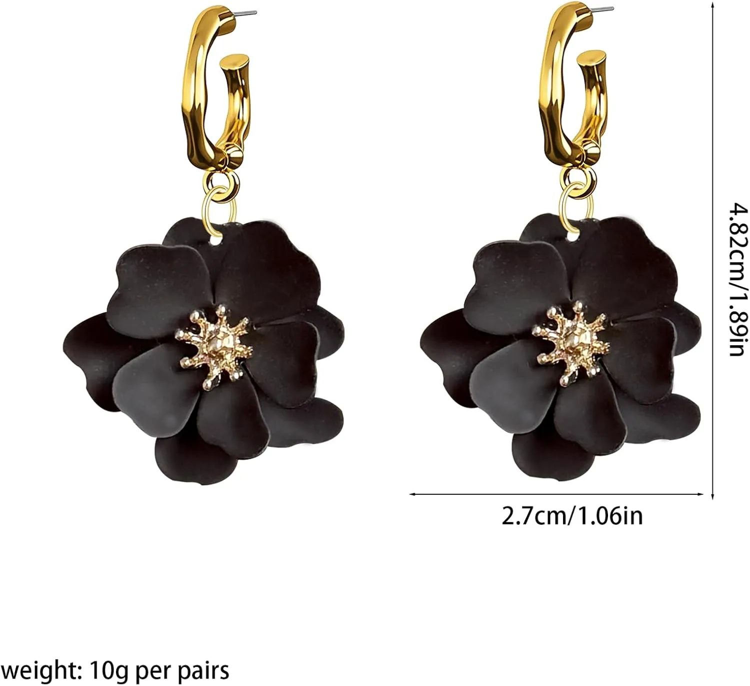 YUNXI Boho Flower Stud Earrings for Women Floral Flower Earrings with Gold Bud Design Minimalist Jewelry