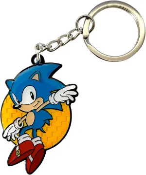 Zen Monkey Studios' Leaping Sonic - Classic Sonic The Hedgehog Keychain