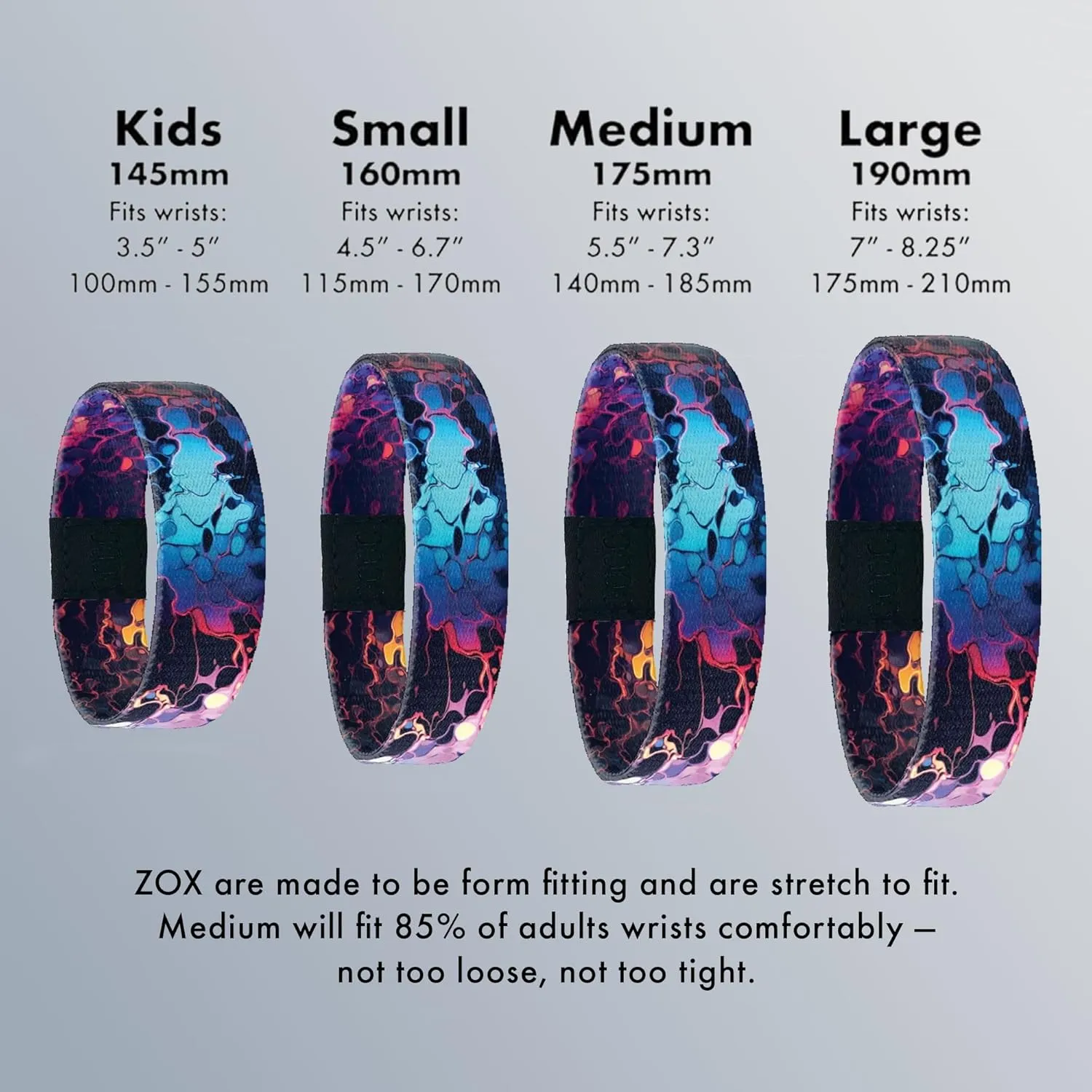 ZOX Bracelets  Stretchy Elastic Band with Motivational Affirmations and Beautiful Artwork, Great Wristband Gift for Men & Women of All Ages
