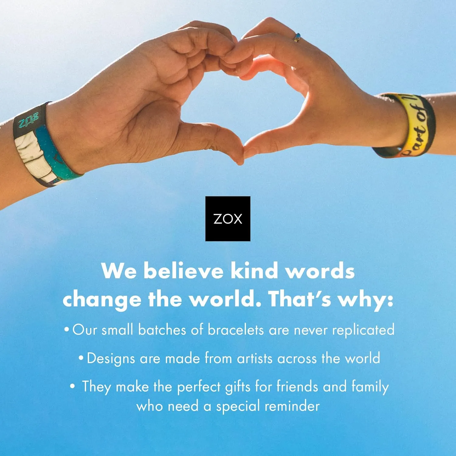 ZOX Bracelets  Stretchy Elastic Band with Motivational Affirmations and Beautiful Artwork, Great Wristband Gift for Men & Women of All Ages