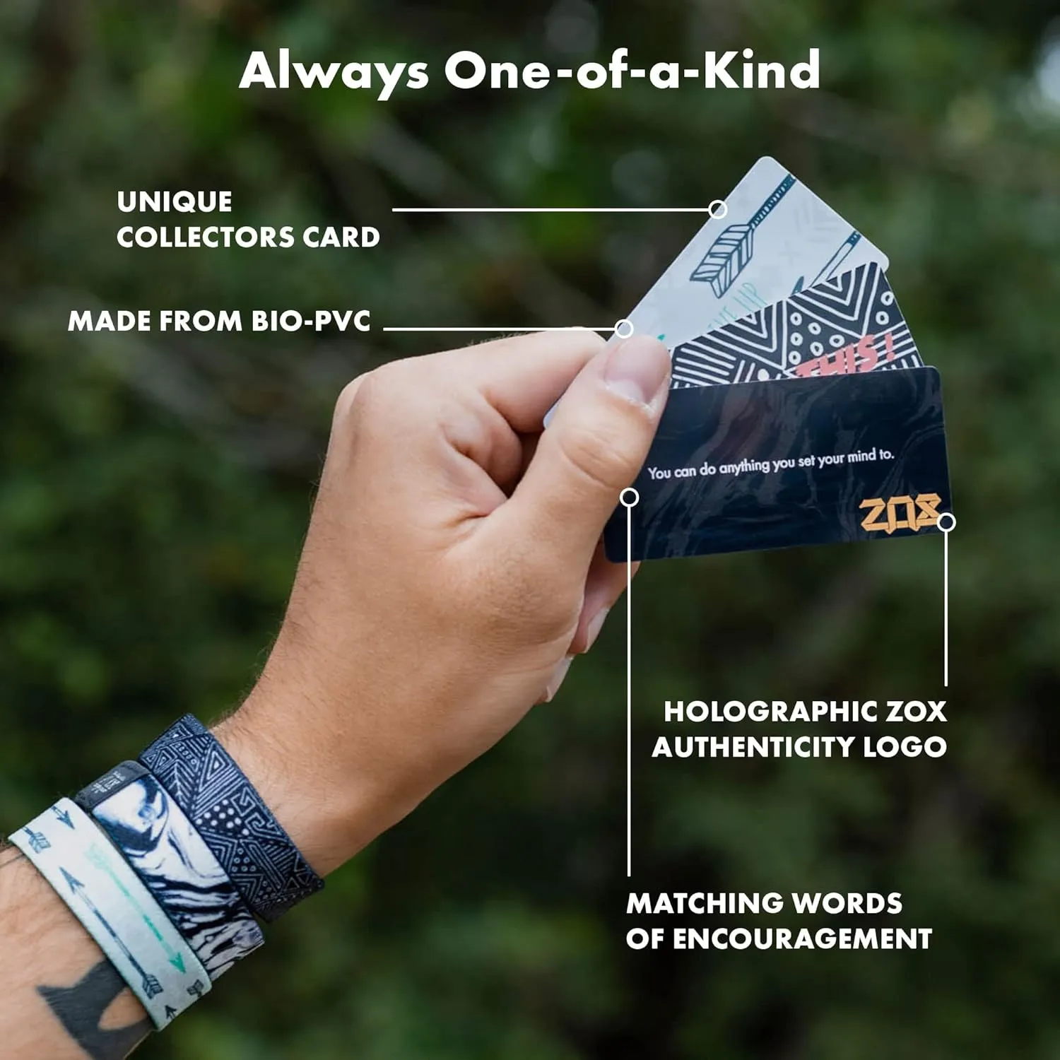 ZOX Bracelets  Stretchy Elastic Band with Motivational Affirmations and Beautiful Artwork, Great Wristband Gift for Men & Women of All Ages