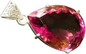 Zultanite Natural Pear Cut 50.50 Ct Color Changing 925 Solid Silver Pendant Gem for Jewellery Making